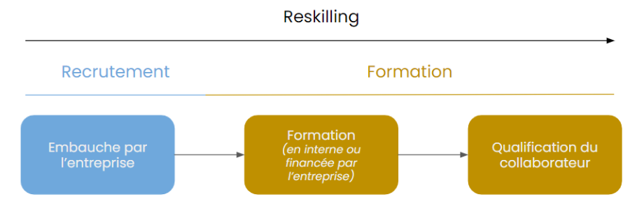 Alliance du recrutement et de la formation, le reskilling permet aux entreprises d’élargir leurs possibilités quand il s’agit d’embaucher dans des secteurs en pénurie de talent